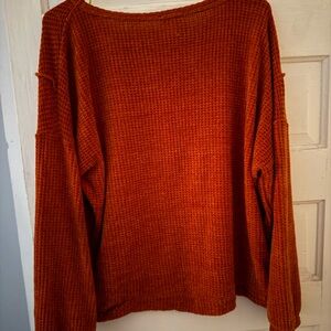 BiBi Warm Orange Crew Neck Sweater